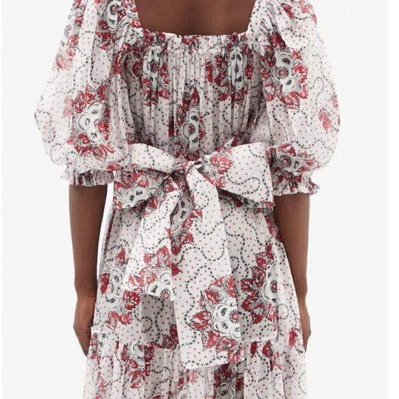 NWT The Vampire's Wife The Guardian Meadow Rose Print Poplin Maxi Dress US12 - Picture 6 of 16